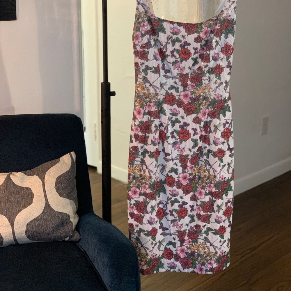 Never worn Black Halo midi dress